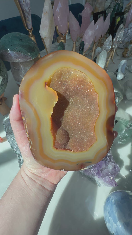 Druzy Caramel Agate