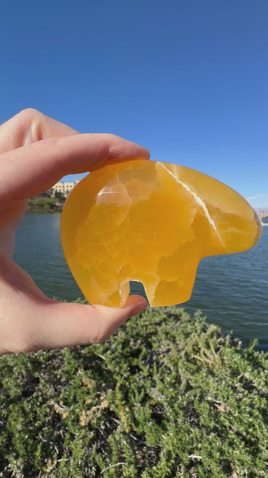 Honeycomb Calcite Zuni Bear B