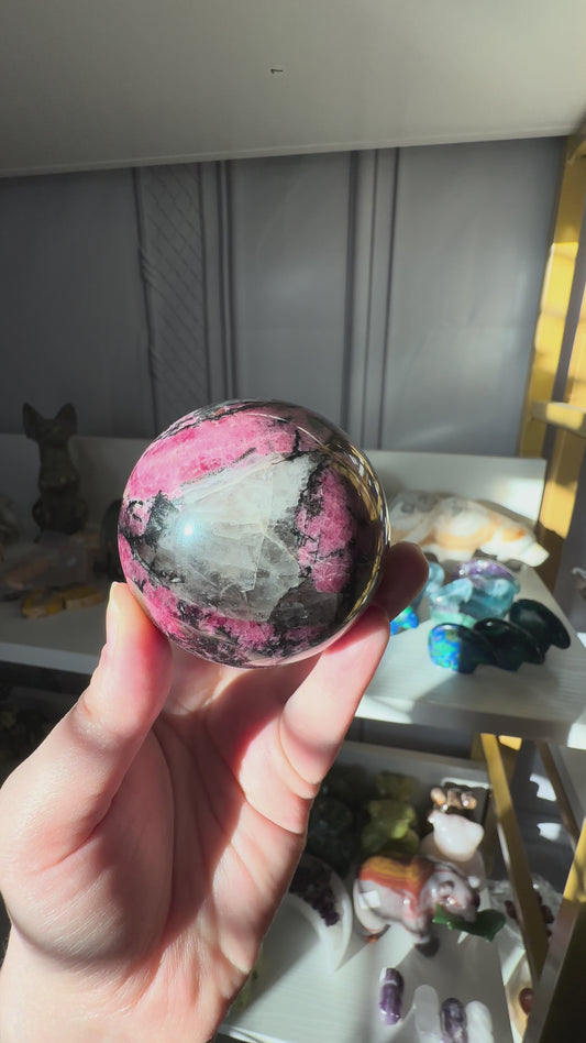 High Quality Rhodonite Sphere B