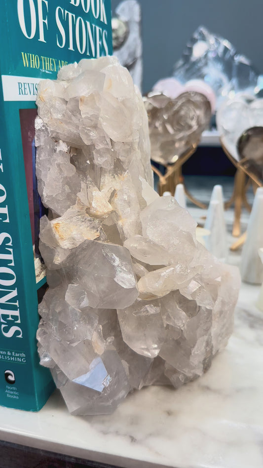 Clear Quartz Cluster Bookends