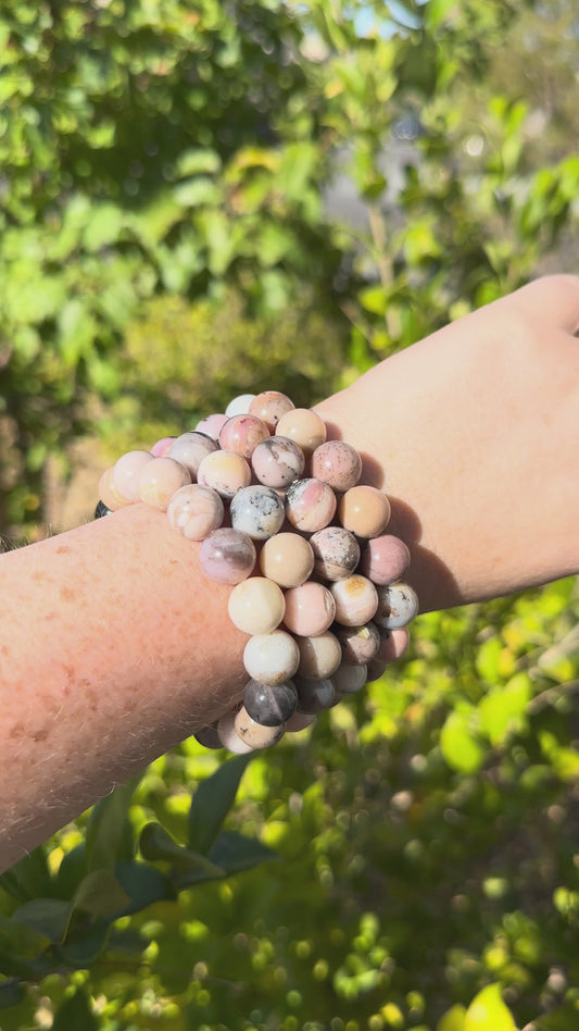 Pink Opal Bracelet 12mm