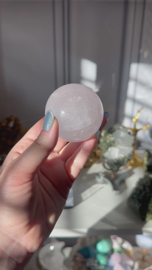 Periwinkle Rose Quartz Sphere