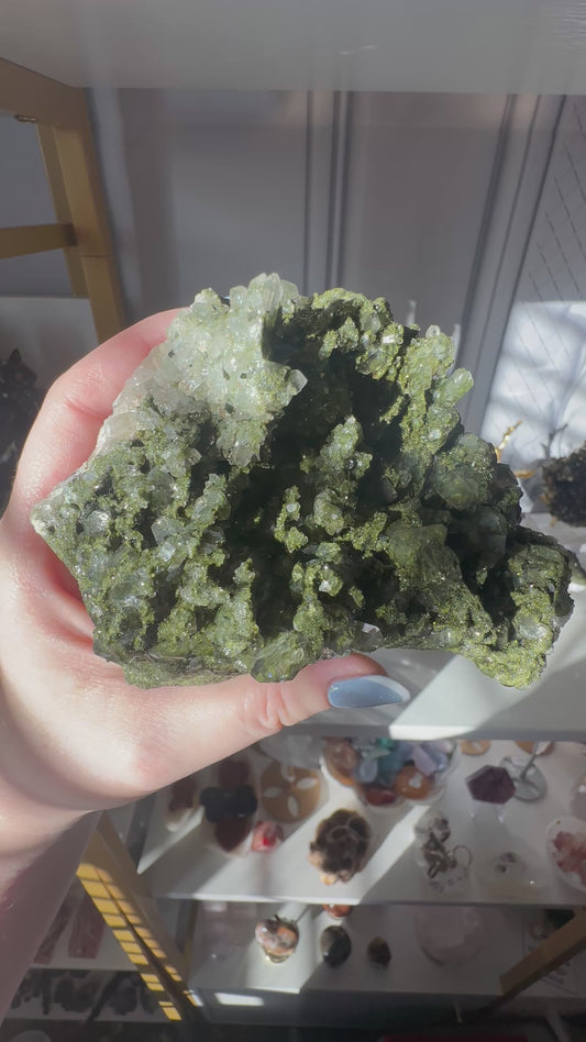 Forest Epidote with Quartz