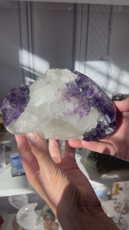 Uruguayan Amethyst with Calcite