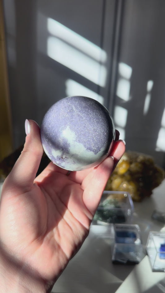 Australian Lepidolite and Pegmatite Sphere