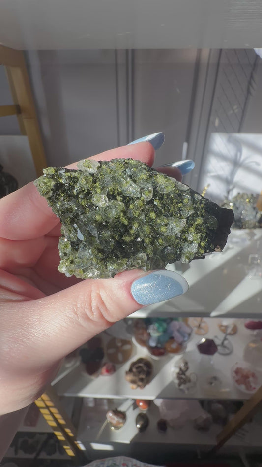 Forest Epidote with Quartz