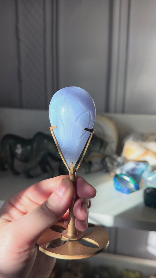 Blue Lace Agate Alien