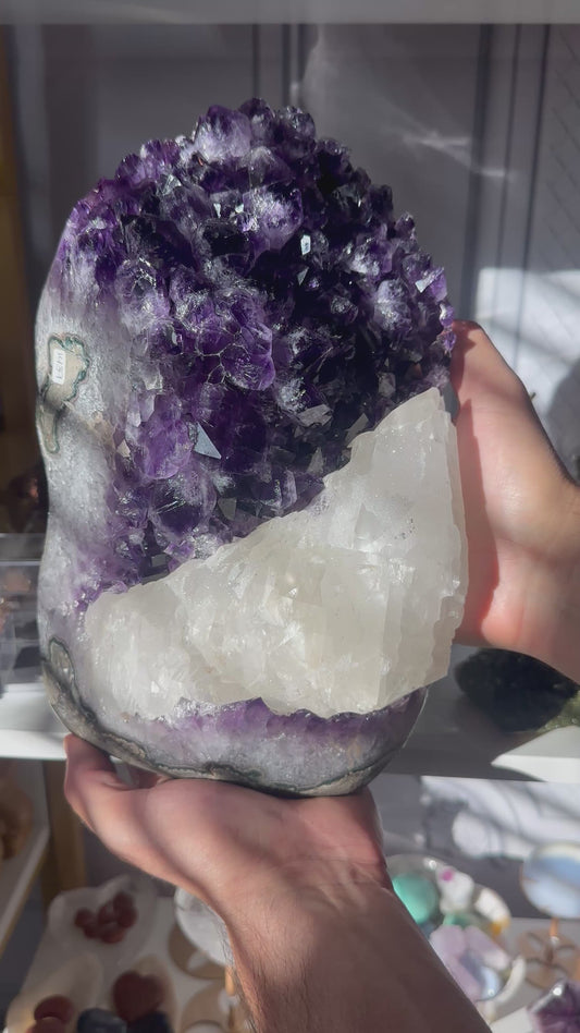 Uruguayan Amethyst with Calcite