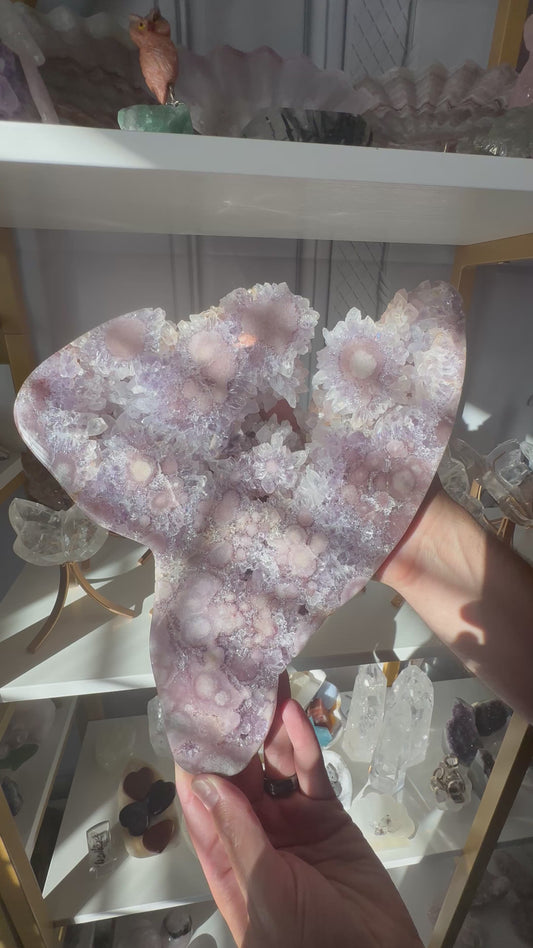 Flower Agate with Pink & Purple Amethyst
