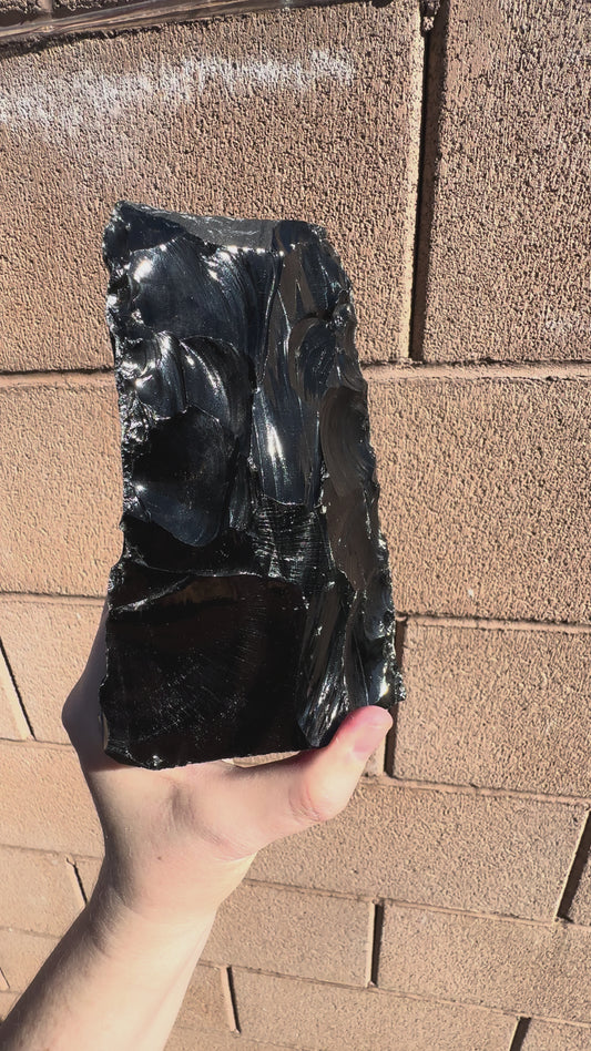 Raw Black Obsidian