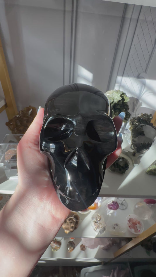 Rainbow Obsidian Skull