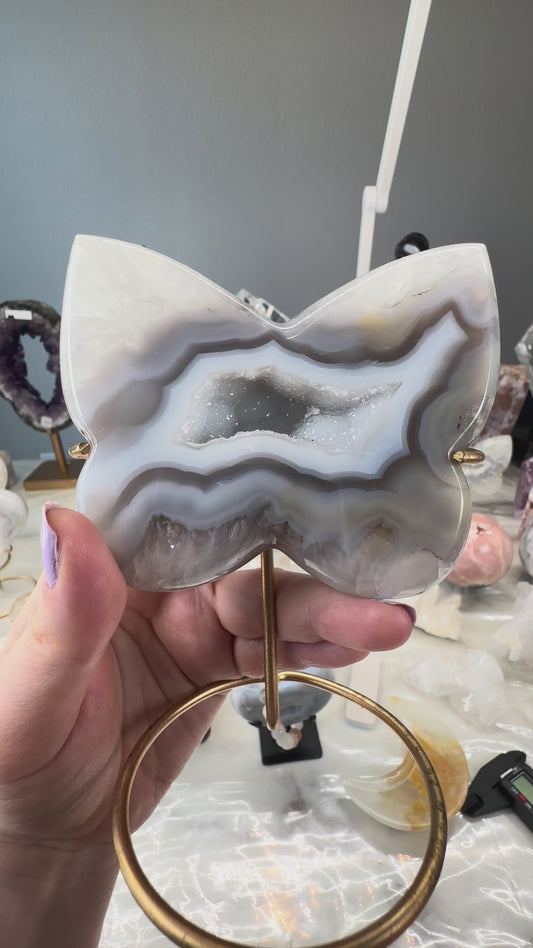 Druzy Agate Butterfly