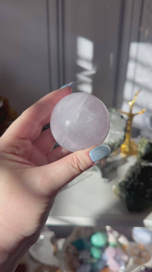 Periwinkle Rose Quartz Sphere