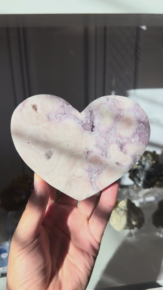 Pink & Purple Amethyst Heart