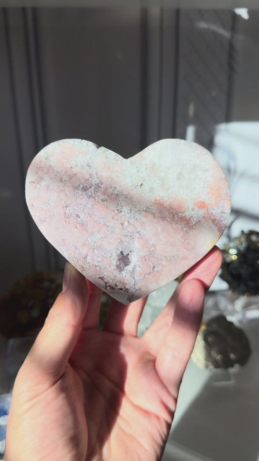 Pink & Purple Amethyst Heart