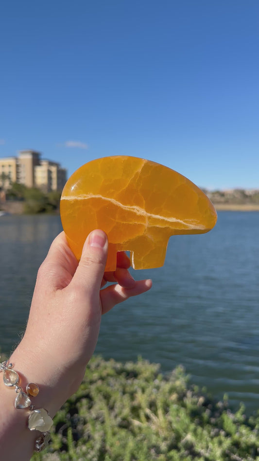 Honeycomb Calcite Zuni Bear