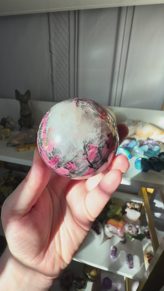 High Quality Rhodonite Sphere A