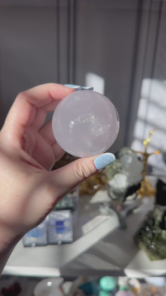 Periwinkle Rose Quartz Sphere