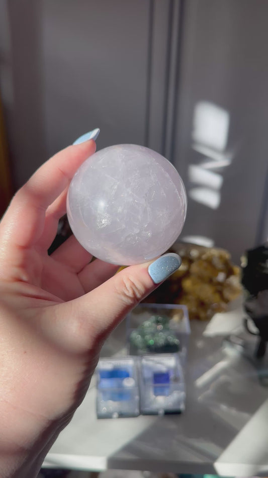 Periwinkle Rose Quartz Sphere