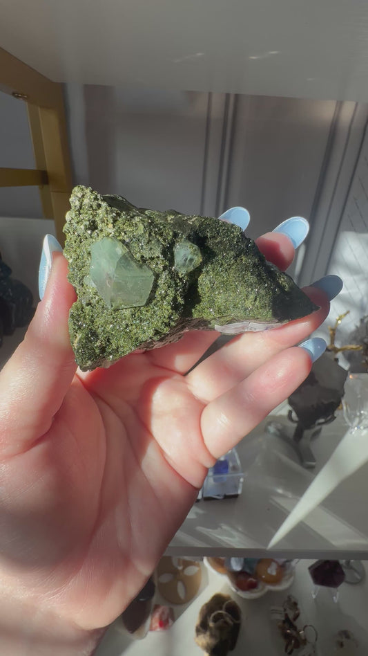 Forest Epidote with Quartz