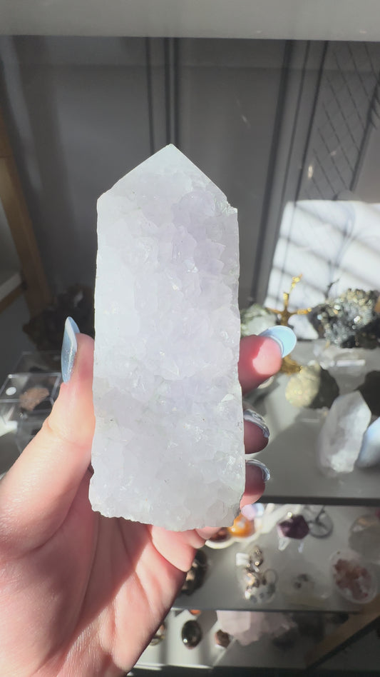 Blue Lace Agate Cluster Tower