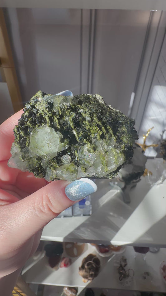 Forest Epidote with Quartz